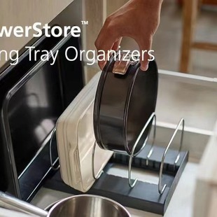 Cross-border New Products Kitchen Cookware Drawer Storage Rack Kitchen Storage Rack Pot Lid Finishing Artifact Baking Tray Organizer