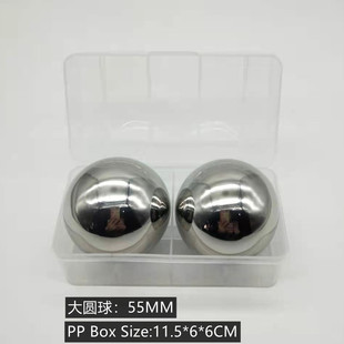 In stock wholesale 304 stainless steel large round ball steel ice hockey whiskey ice wine Stone pp box large ice hockey round Ice Cube
