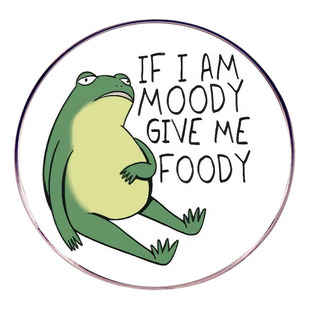 If I'm Like Angry No Me Food Brooch Cartoon Frog Pin Badge Metal Alloy Badge Accessories