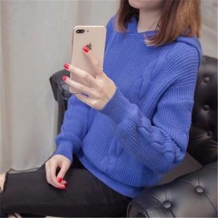 Autumn and Winter Hooded Knitwear Coat Women's Korean-style New Short Loose Lazy Style Sweater Women's Twist Student Top
