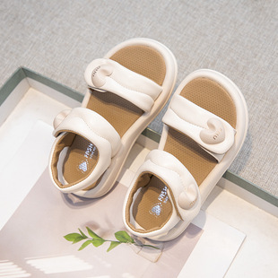 Girls' Sandals 2025 New Summer Children's Sports Beach Shoes Girls' Love Styline Princess Shoes Soft Sole All-match