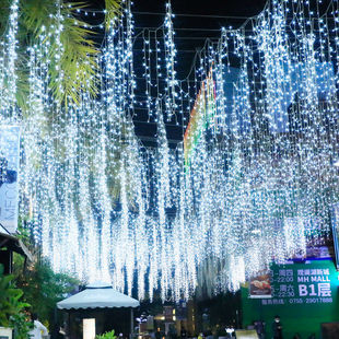 Cross-border led ice strip light curtain light all over the sky star colored light string outdoor engineering 24V low pressure waterproof shopping mall decorative light