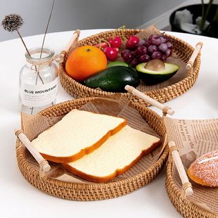 Вьетнамская корзина с фруктами из ротанга ручной работы