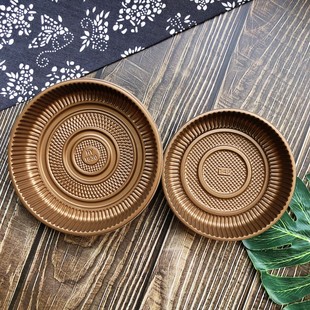 PP Light Coffee Color Tray Big Moon Cake Holder Thickened 1 Jin Pack Tea Color Mid-Autumn Moon Cake Holder Classical Flavor Food Holder