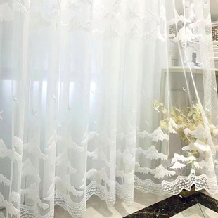 High-grade window screen white screen window screen transparent opaque bay window white screen balcony living room semi-shading maple leaf clouds