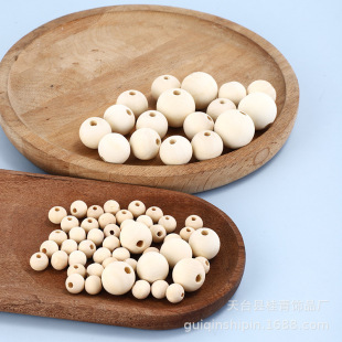 SOURCE Factory DIY jewelry accessories 4MM-50MM wood color wooden beads Maple beads round beads loose beads large quantity discount