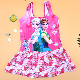 Children's Swimwear Girls' One-piece Swimming Trunks for Large Children Girls' Swimwear Princess Skirt Style Baby Girls' Swimwear