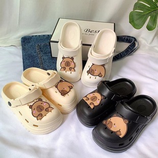 New Cloud Heel EVA Hole Shoes Women's Kappi Bala Bear Girl Student Ins Style Thick Sole Summer Outwear Sandals