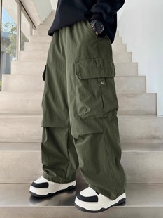 Children's Sports Pants 2025 Spring and Autumn New Children's Workwear Casual Pants Boys' Fashion Wide Leg Long Pants