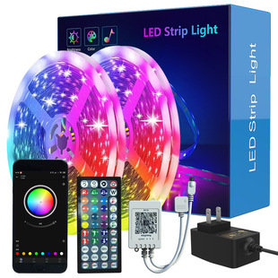 Умная Светодиодная лента Bluetooth самоклеящаяся 5050 музыка красочная атмосфера RGB гибкий низкое напряжение 12 В световая панель костюм