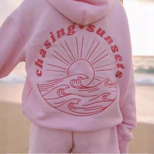 Cross-border Hawaiian Hibiscus printed thread sweater trend fashion hooded sweater foreign trade jacket