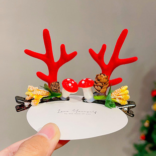 Christmas holiday headdress Santa Claus hairpin antler clip headband children Christmas hairpin hair accessories headband