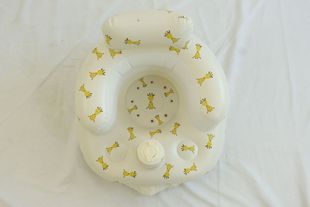 Wholesale Baby Inflatable Seat Amazon PVC Baby Learning Seat Automatic Press Training Sofa Portable Bath Stool