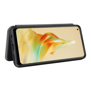 Для OPPO Reno8T 4G Foreign Edition Защитная крышка из углеродного волокна Флип-карта Магнитный всасывающий чехол для телефона