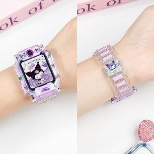 Suitable for genius phone watch Z9 strap Z7S children Z10 transparent z6pro flash buckle D1S junior version Z8