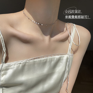 2022 new style necklace women's temperament simple personality all-match generous chocker short love neck chain clavicle chain
