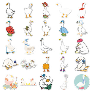 50 Q Cute Goose Stickers Cartoon Personality Creative Motorcycle DIY Luggage Handbook Notebook Stickers