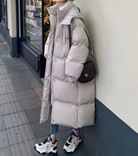 2024 Winter New Korean Style Cotton-padded Jacket Loose Thickened Cotton-padded Jacket Down Cotton-padded Jacket Women's Mid-length Over-the-knee