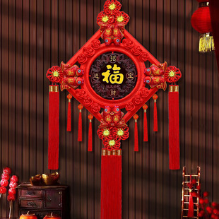 New Peach Tree Chinese Knot Chinese Decorative Living Room Pendant 2025 High-end Hanging Knot Chinese New Year Fortune Hallway