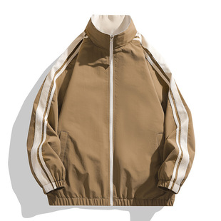 Spring and Autumn 2024 New Fashion Brand Casual Fashion Collar Jacket Men's Double-sided Wear Loose All-match Sports Jacket