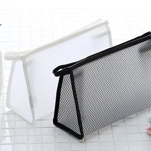 Travel Storage Bag Portable PVC Mesh Toiletry Bag Waterproof Transparent Cosmetic Bag Travel Cosmetic Storage Bag