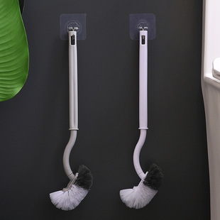 Japanese style toilet brush long handle soft wool plastic toilet cleaning brush no dead angle wall-mounted toilet household brush wholesale