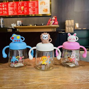 New Cute Drink Bottle with Scale Straight Drink Straight Drink Water Cup Baby Drop-resistant 2025 New Children's Milk Cup