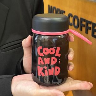 Free Shipping Water Cup for Girls with Handle, Leak-proof New Style, Girls' Direct Drinking Cup, Portable, Simple, Fashionable, Direct Drinking Plastic Cup in English