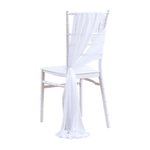 Chair Back Beauty Light Veil Hotel Outdoor Wedding Decoration Chair Cover Wedding Banquet Bali Yarn Cloth Chiffon