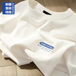 White Short-sleeved T-shirt Women's 2025 Summer New Loose plus size Cotton Student Half-sleeved Top Ins Couple T-shirt