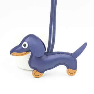 KOOROL Super Cute PU Dachshund Dog Keychain Puppy Bag Pendant Car Pendant Accessories