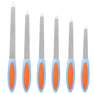 Manufacturers stainless steel nail file double-sided Orange Frosted Nail Polish Nail Polish rubbing nail tools