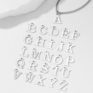 Europe and the United States cross-border new hollow 26 English letter necklace female niche design Joker sweater chain clavicle chain wholesale