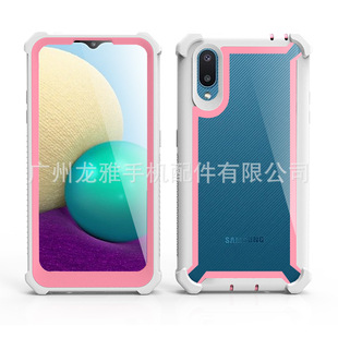 Anti-drop transparent space shell for Samsung A02 new three-proof mobile phone case acrylic mobile phone case factory spot