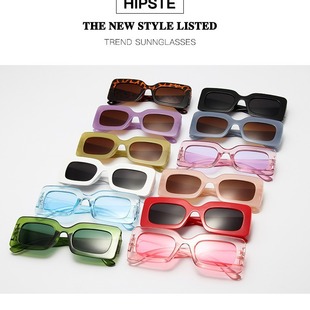 New Fashion Internet Celebrity Sunglasses Women's Retro Square Small Frame Cross-Border Sunglasses Personalized Candy Color Hip-Hop Glasses