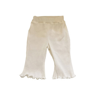 Children's Leggings Spring Winter Wear Baby Girl's Slim-fit Foreign-style Flared Pants Casual Outer Wear Fleece-added Pants Baby Trousers