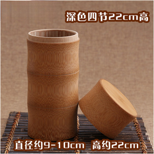 Bamboo Mingtang Sealed Tea Pot Natural Bamboo Tea Box Large Bamboo Tube Engraving Awakening Tea Barrel Bamboo Cup