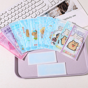 Cartoon ice stickers 10 pieces of summer summer physical cooling ice stickers students military training portable mobile phone cooling stickers
