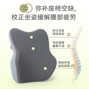 Cross-border new waist cushion ergonomic office sedentary not tired pillow memory cotton backrest waist support