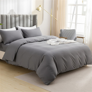 Solid color sanding single quilt cover single bedding single solid color sanding quilt cover US foreign trade cross-border wholesale