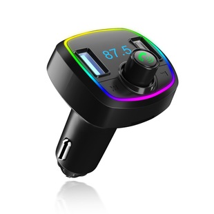 New color light plug TF card car Bluetooth hands-free MP3 player car FM transmitter Bluetooth Dual USB car charger
