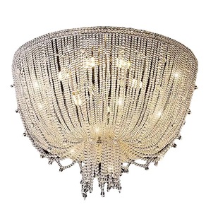 French Entry Luxury Bedroom Ceiling Lamp Cloakroom Model Room Sense Round Living Room Study Crystal Tassel Lamps