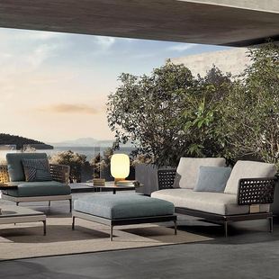 Milo Light Luxury Outdoor Sofa Villa Courtyard Homestay Hotel Designer Model Room Home Living Room Rattan Furniture