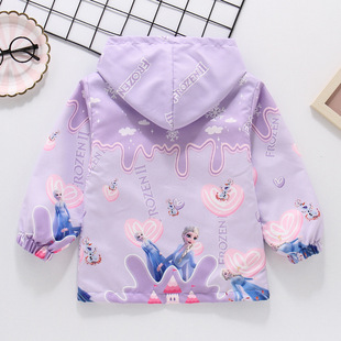 Girls' Coat 2025 Spring and Autumn Children's Western-style Charge Clothes Thin Mid-Autumn Jacket Girls' Windbreaker