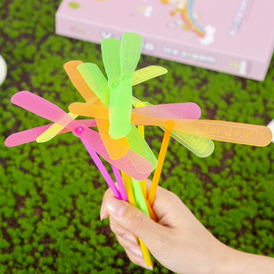 Hand rub non-luminous bamboo dragonfly manufacturers nostalgic classic double fly leaf fly fairy bamboo dragonfly plastic wholesale