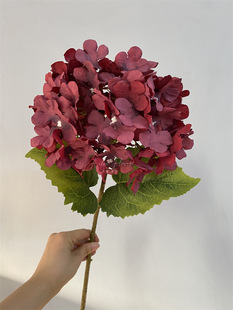 Single-branch Linglong Hydrangea Flower Artificial Flower Home Placement Wedding Ceremonial Fake Flower Oil Painting Hydrangea Retro Soft Dress