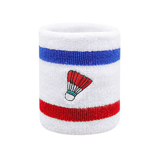 Cross-border professional embroidery badminton sweat wristband men and women tennis running sweat wrist sports protective equipment wholesale