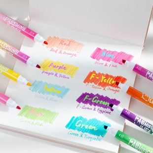 The pen side said that the students of the double-head highlighter with cute marks should 2024 the new high-value marker.