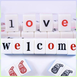 English mahjong tiles in large English letters mahjong students thinking logic love apartment with mahjong foreign trade