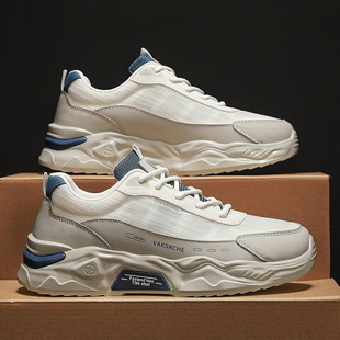 Internet Celebrity Popular Men's Shoes 2025 New Spring All-match Thick-soled Increased Casual Men's Running Sports Torre Trendy Shoes